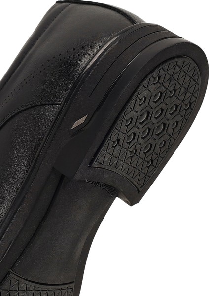 Erkek Siyah Bağcıklı Deri Casual Ayakkabı 25WFD750218