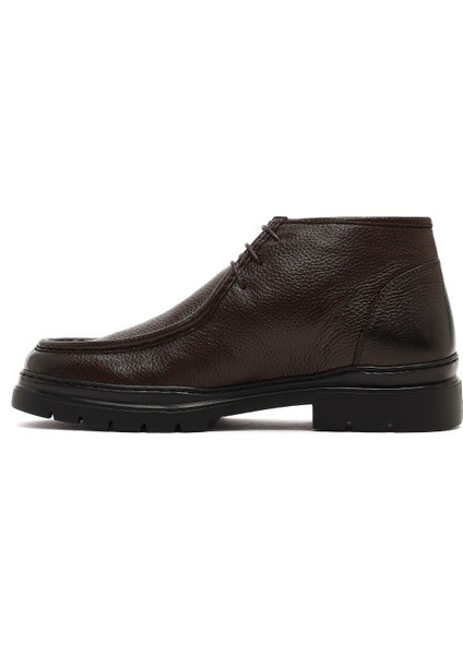 Erkek Kahverengi Bağcıklı Deri Casual Bot 25WFD7222FT fiyatları