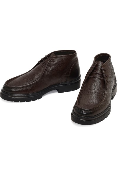 Erkek Kahverengi Bağcıklı Deri Casual Bot 25WFD7222FT modelleri