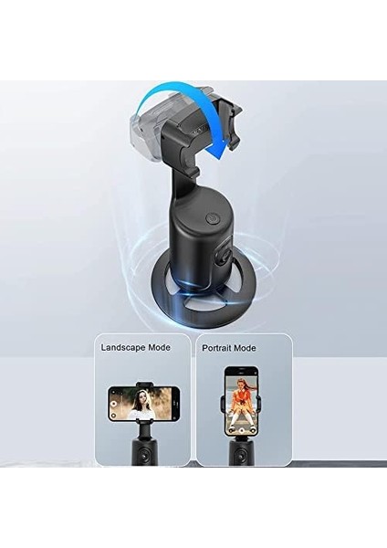 P01 360° Algılayıcı Sensörlü Akıllı Çekim Selfie Video Takip Gimbal Telefon Tutucu Vlog fiyatları