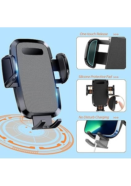 Vantuzlu Telefon Tutucu Otomatik Klipsli Araba Ayarlanabilir Cam ve Torpido Için Yüksek Kalite Tutucu fiyatları