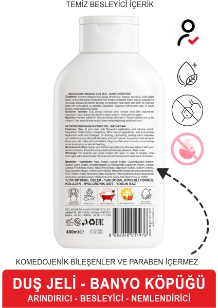 Bitki Özlü Nirvana Duş Jeli (Kolajen & Hyaluronik Asit Kırışıklık Karşıtı Besleyici Nemlendirici) fırsatları