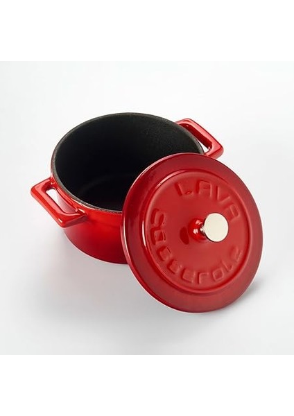 Metal Döküm Mini Tencere, 10 Cm, 0.35 L Hacim, Kırmızı fiyatları