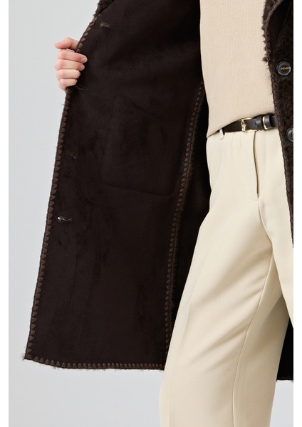 Corvara Kadın Kahverengi Teddy Kaban 25WGP5316FF