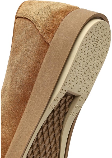 Kadın Taba Tokalı Süet Deri Comfort Loafer 25AFD154010