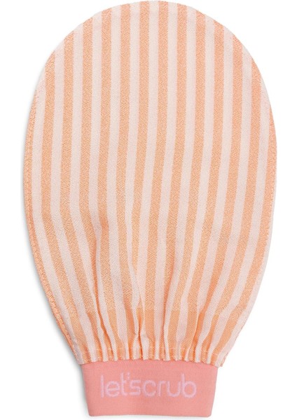 Let&apos;scrub Premium Ekru Zebra Banyo Duş Kesesi Peeling ELDIVENI%100 Floş Ipek Normal Ciltler Için