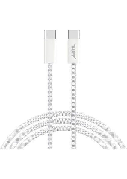 Labs, Buff BL74 Örgülü 60W 1.2m Data ve Şarj Kablosu, Bükülmeye Dayanıklı, Hızlı Şarj, Type-C To Type-C
