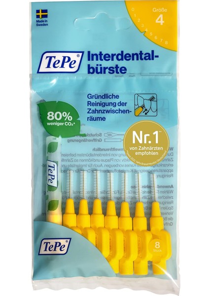 Tepe 0.7 mm - Sarı Diş Arayüz Fırçası (1x 8 Adet) modelleri