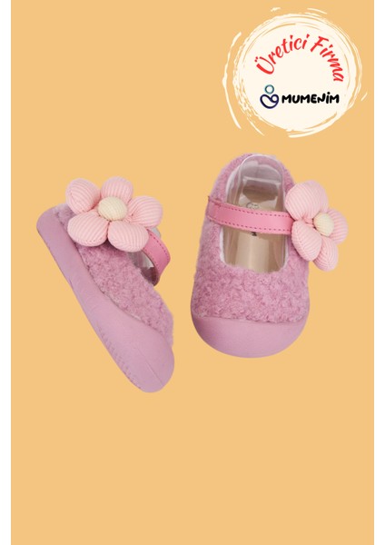 Lebom Kız Bebek ve Çocuk Taba Ortopedik Kaymaz Taban Günlük Babet Ayakkabı - Esnek ve Rahat Kalıp