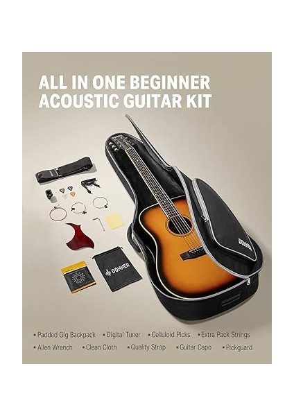 Dag-1s Akustik Gitar Paketi (Sunburst) indirimleri