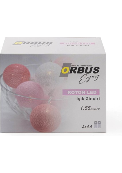 Koton LED Işık Zinciri - Renkli - 1,55 M