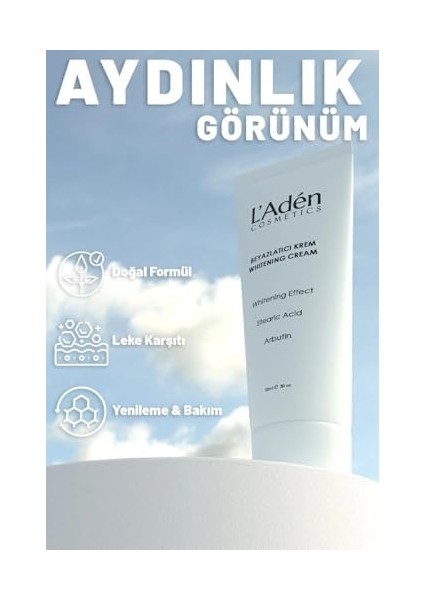 L&apos;adén Cosmetics Cilt Beyazlatıcı Whitening Leke Kremi, 50 ml