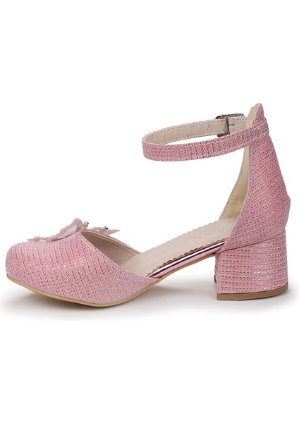 Zete Kum Simli Kız Çocuk 4 cm Topuklu Abiye Ayakkabı fırsatları