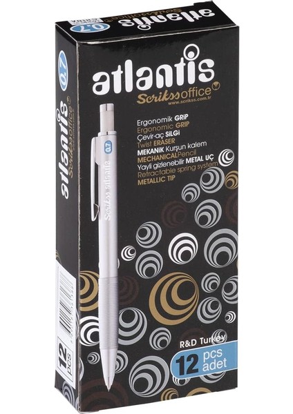 Versatil 0.7 mm 12&apos;li Ambalaj Siyah