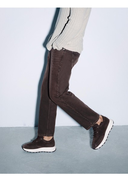 Dubbo Süet Deri Kahverengi Erkek Spor Ayakkabı