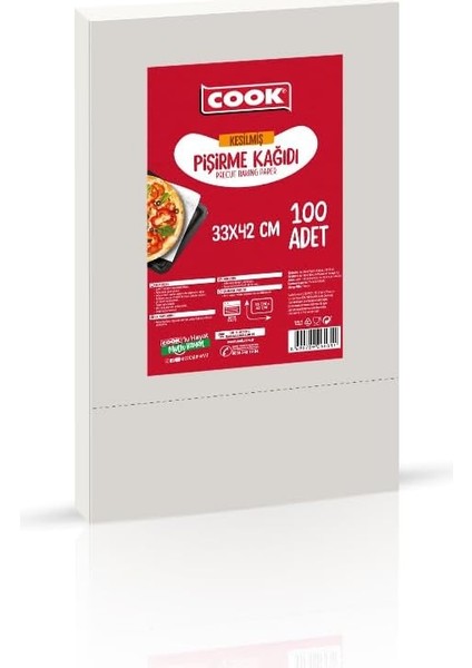 Edt Kesilmiş Pişirme Kağıdı 33CM x 42CM - 100 Yaprak