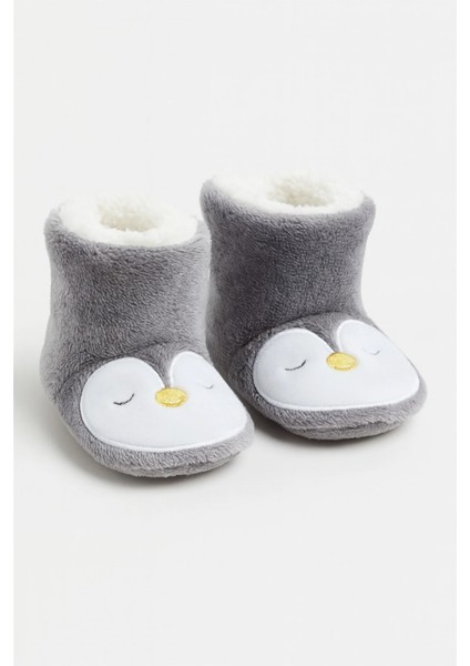 Çocuk Panduf, Bebek Ev Botu, Hayvan Desenli Sevimli Nakışlı Bebek Panduf