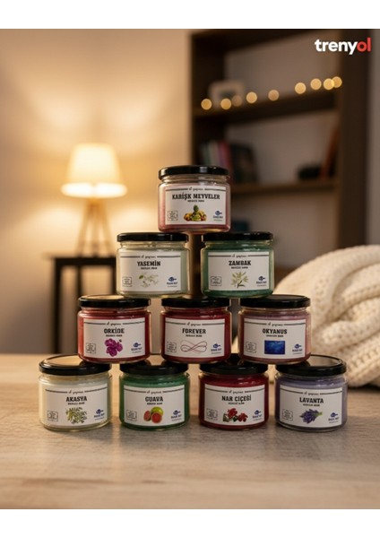 El Yapımı Doğal Kokulu Mum