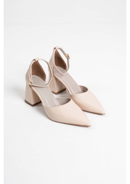 Doren Bej Rugan Kadın Topuklu Ayakkabı modelleri