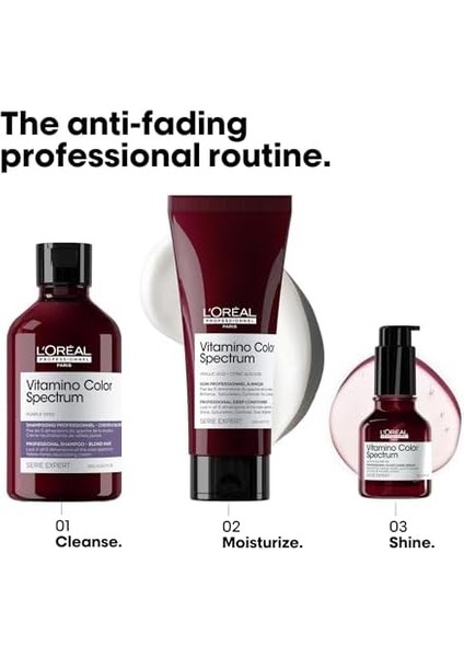 L&apos;oreal Professionnel Paris Serie Expert Vitamino Color Spectrum Sarı Saçlar Için Sarı Tonlarını Nötralize Edici Mor Şampuan 300ML