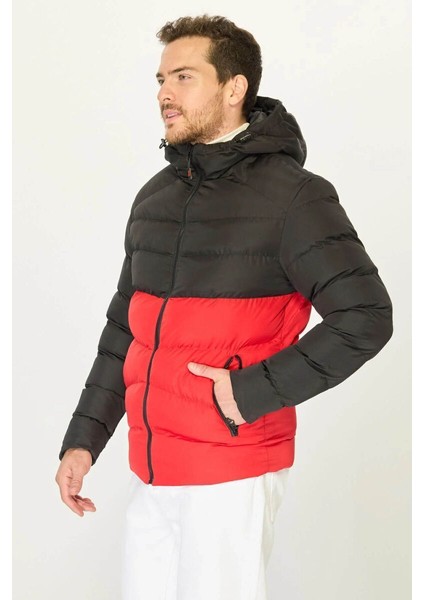 İçi Astarlı Su ve Rüzgar Geçirmez Cepli Kapüşonlu Erkek Mont fiyatları