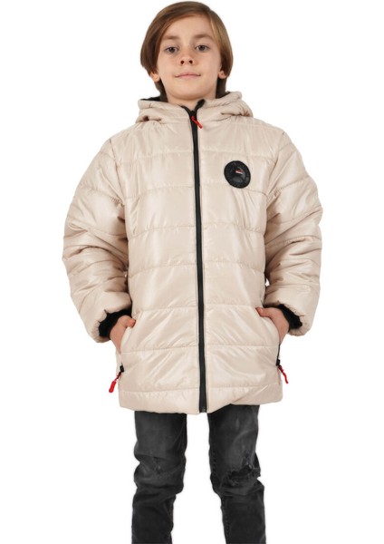 İçi Kürklü Su ve Rüzgar Geçirmez Erkek Çocuk Mont