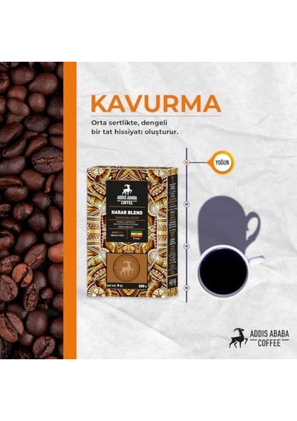 Addis Ababa Coffee - Harar Blend Kahve 4X250 Gr. (Kavrulmuş Çekirdek) fiyatları