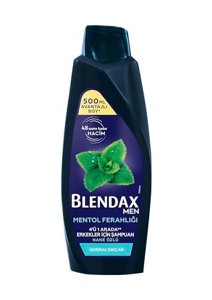 Blendax Erkekler Için Mentol Ferahlığı Nane Özlü Şampuan, 500 ml fiyatları