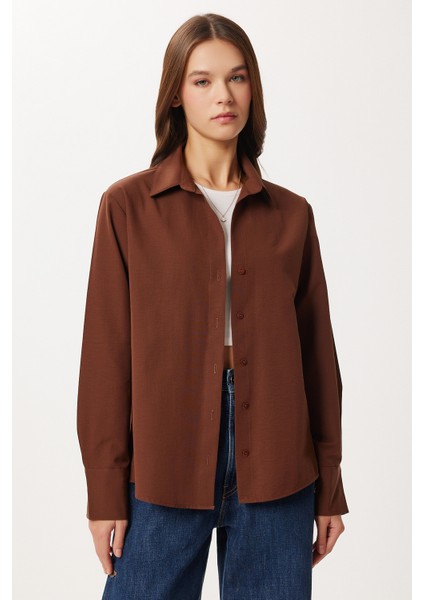 Basic Dokuma Gömlek LUB0299 Kahverengi fiyatları