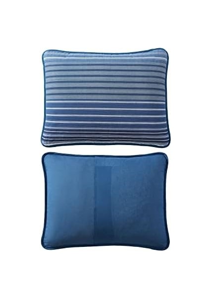 | Lüks Ultra Yumuşak Pamuk Yorgan 3 Parça Set, Ev Dekoru Için Şık Zarif Tasarım, Mavi, modelleri