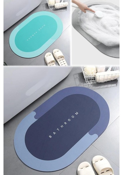 Boy Su Emici 55X35 cm Ayak Kaıydırmaz Ev Dış Kapı Girş Leke Tutmaz Süper Emme