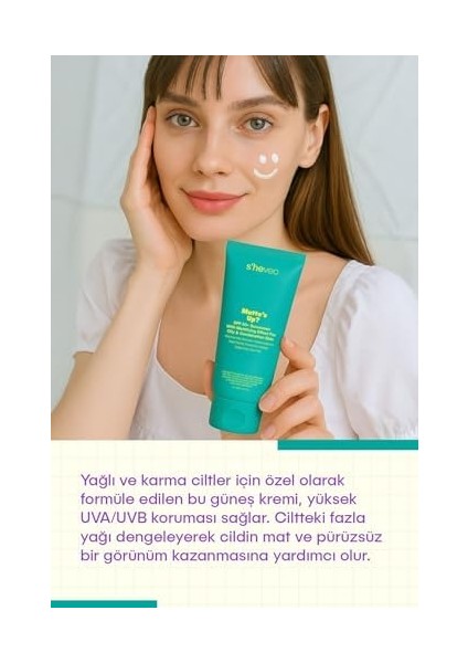 She Vec Matte&apos;s Up? - Spf 50+ Yağlı ve Karma Ciltler Için Matlaştırıcı Etkili Güneş Kremi fiyatları