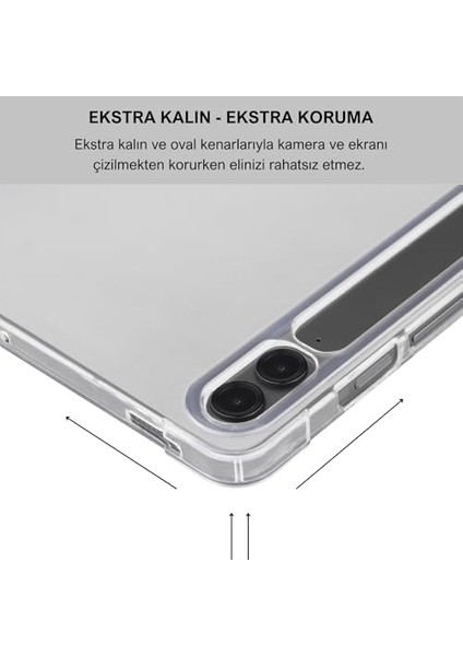 Tab S9+ Fe 12.4 Inç Uyumlu Smart Kılıf, S Pen Kalemlikli, Trifold, Esnek, Mat, Darbeye Tam Dayanıklı Tablet Kılıfı (Siyah) modelleri