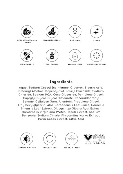 Cream Co. Ph Dengeli Krem Yüz Makyaj Temizleyici, Çift Aşamalı, Yeşil Çay Özü Aloe Vera, Tüm Cilt Tipleri fiyatları
