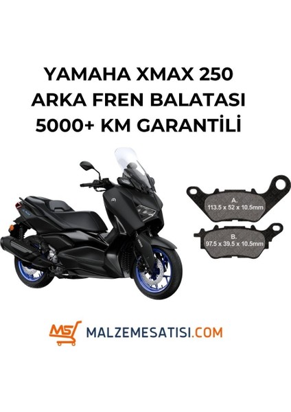 Yamaha Xmax 250 Arka Fren Balatası (5000 Km Garantili)