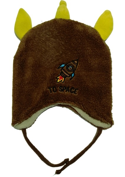 Erkek Bebek Pelüş Bere Kulaklı 0-18 Ay Kahverengi fırsatları