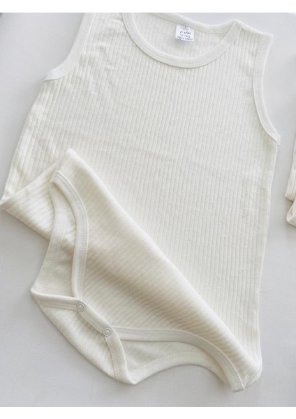 Ecru Renk 2’li Çıtçıtlı Pamuklu Body – 4-12 Yaş Özel Gereksinimli Çocuklar Için Rahat Kalıp modelleri