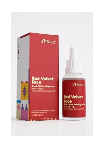 She Vec Red Velvet Face Derin Eksfoliasyon Sağlayan Anti Aging Etkili Peeling Losyon modelleri