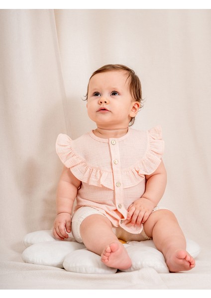 Şile Bezi Gömlek ve Şort Takımı – 3-24 Ay Yazlık Bebek Set