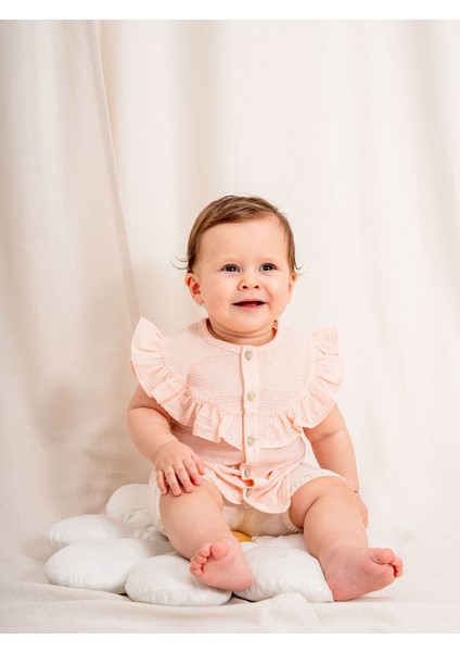 Şile Bezi Gömlek ve Şort Takımı – 3-24 Ay Yazlık Bebek Set fırsatları