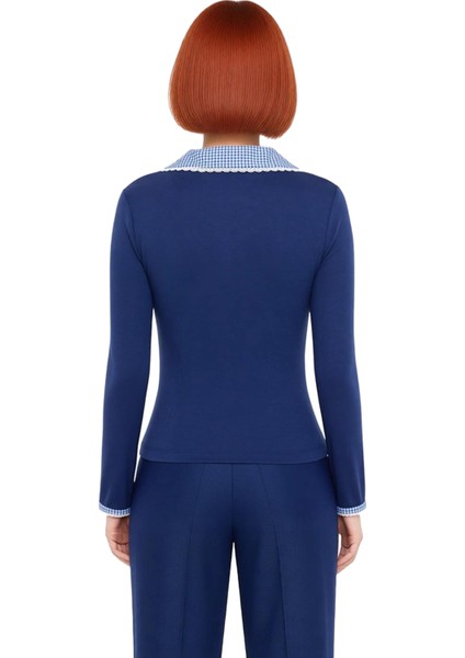 Kadın Casual Uzun Kollu V Yaka Dokuma Detaylı Örme Bluz Kaliteli Şık Rahat Modern Zarif Günlük modelleri