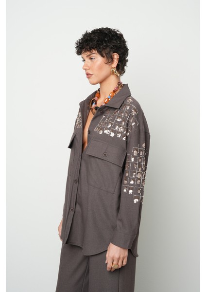 Kadın Robası ve Kolları Nakış - Boncuk Işlemeli Ceket