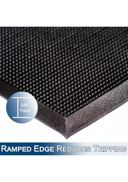 Dayanıklı, Kauçuk, Parmak Ucu, Dış Mekanlar Için, 24 Inç x 32 Inç, Siyah, 1 modelleri