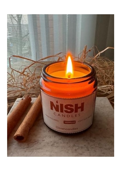 Soya Mumu Vanilya Kokulu Kapaklı Cam Kavanozda fiyatları