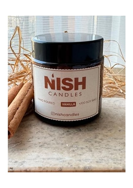 Soya Mumu Vanilya Kokulu Kapaklı Cam Kavanozda modelleri