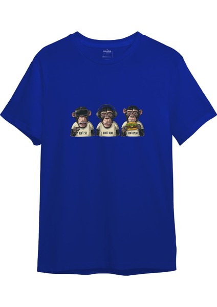 Diplomatic Monkeys Tişört - Mavi