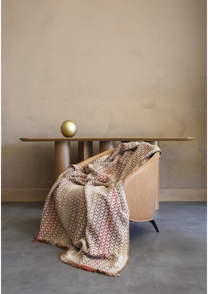 Hetty Pamuklu Skoç Battaniye Çift Kişilik Kahve 150X200 cm