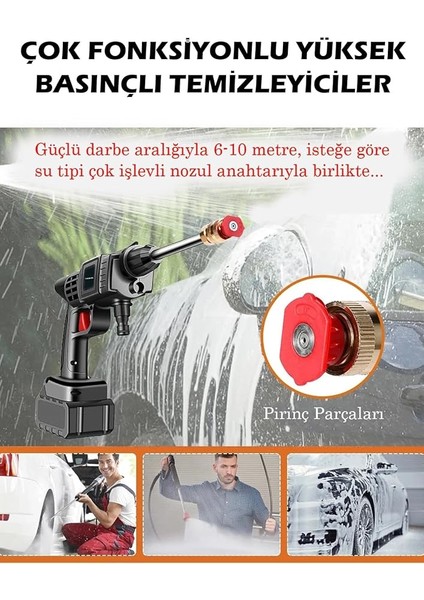 Şarjlı ve Yüksek Basınçlı Oto Yıkama Makinesi ve Sulama Tabancası Bahçe Yıkama Makinesi modelleri