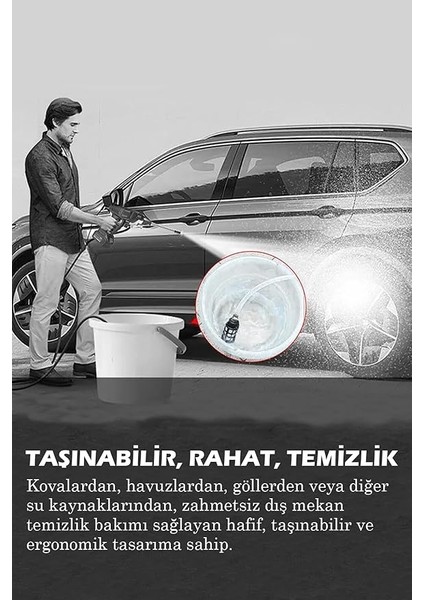 Şarjlı ve Yüksek Basınçlı Oto Yıkama Makinesi ve Sulama Tabancası Bahçe Yıkama Makinesi indirimleri