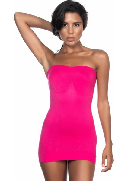 Fuşya Mı Emay 5005 Soft Desenli Straplez Atlet modelleri